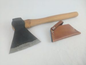 Hand forged throwing axe, Camping hatchet, with Staight handle