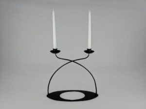 Dual slimline forged candlestick